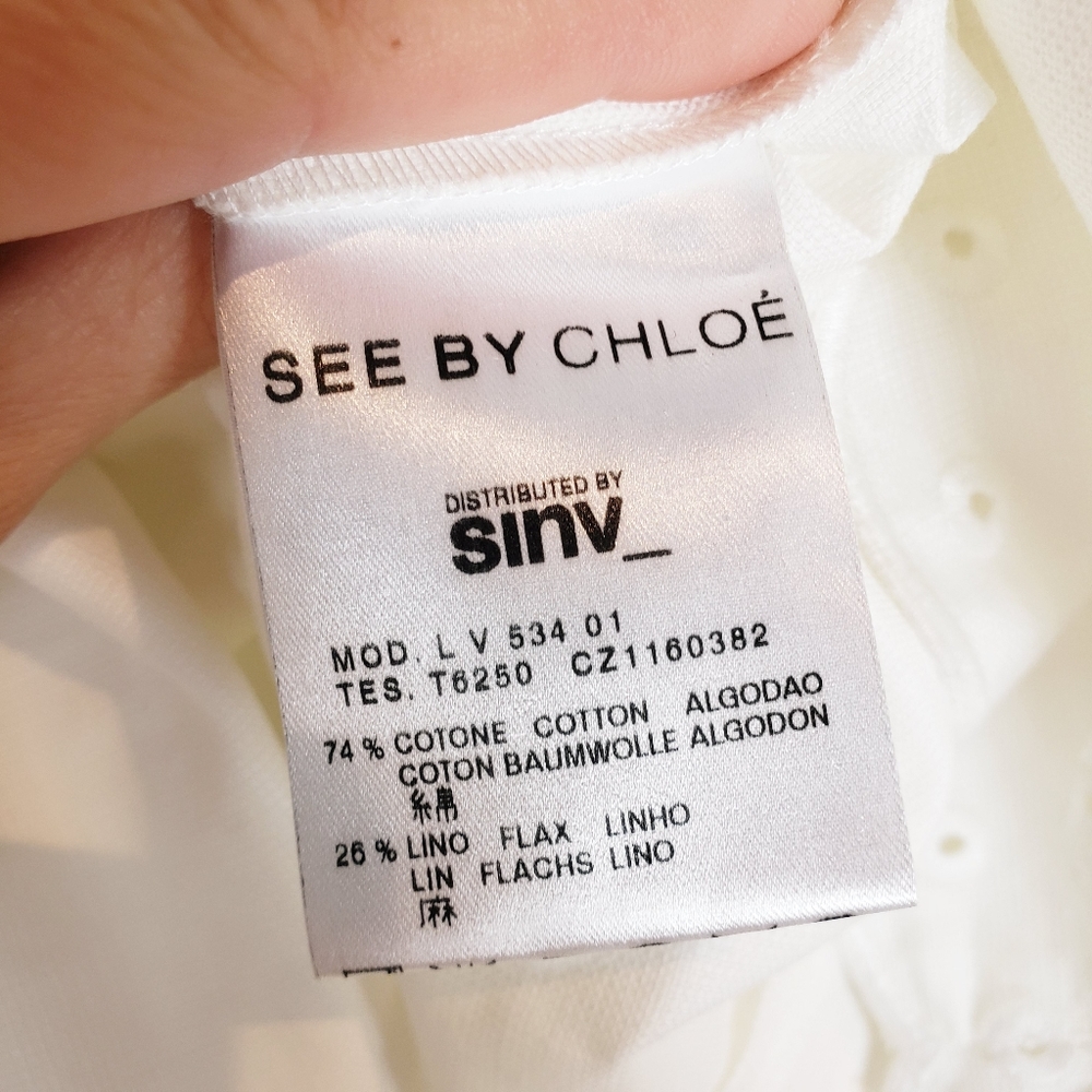 🆕️ See by Chloe white linen cotton dress - Picture 10 of 10